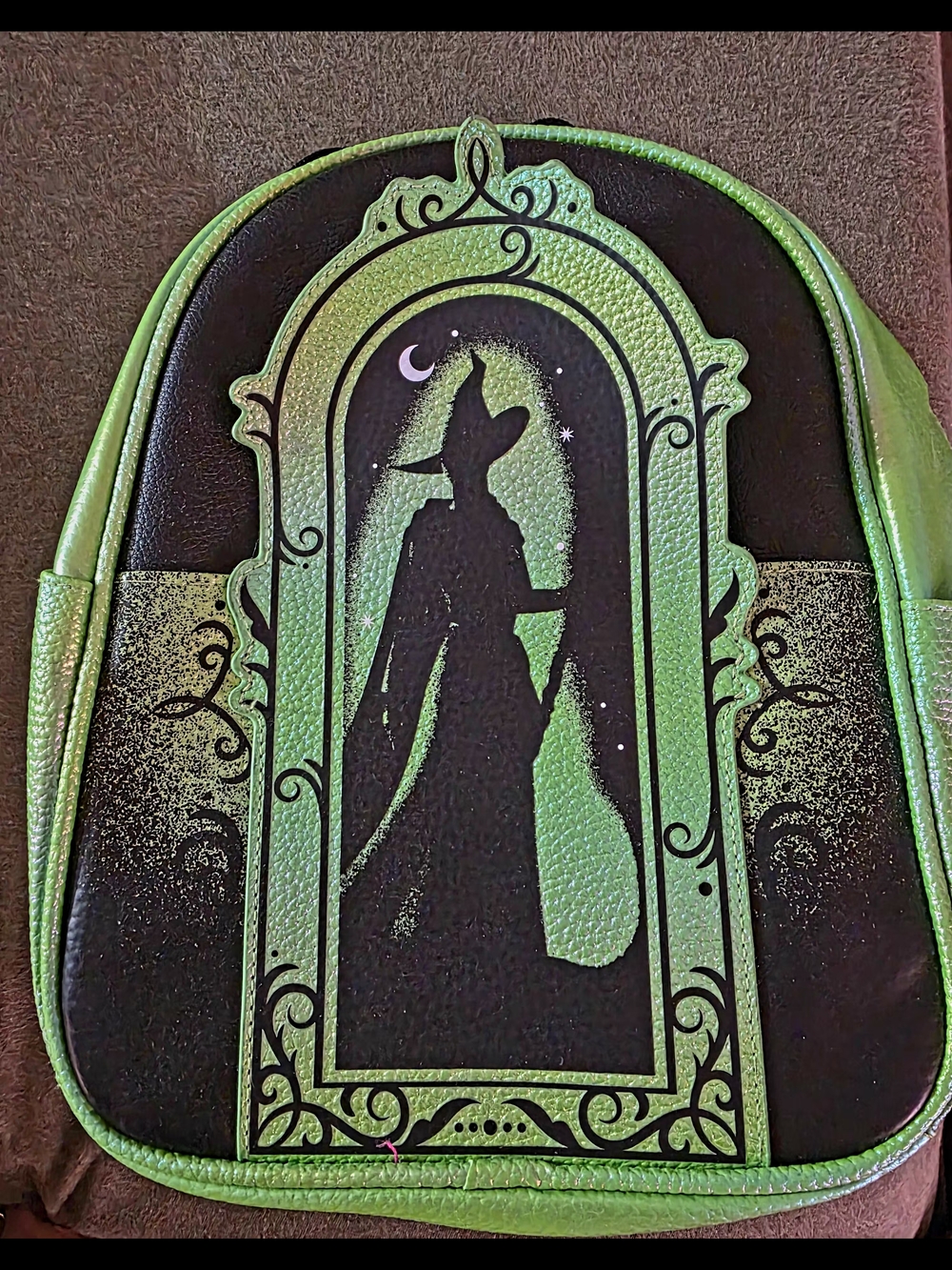 Wicked Movie Elphaba Silhouette Mini Backpack (Green/Black)